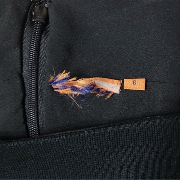 TORY BURCH Etta Black Virgin Wool Blend Embellished Mini Dress Women's Size 6 - Picture 13 of 15